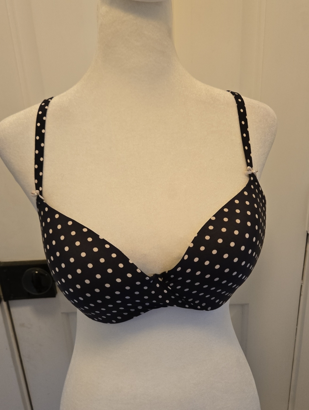 Polka Dot T-Shirt Bra - Black/White
